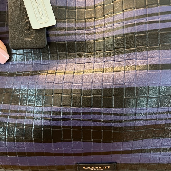 Coach Black and Blue Women's leather Bag (Bleecker tote) with dust bag. - Picture 4 of 6